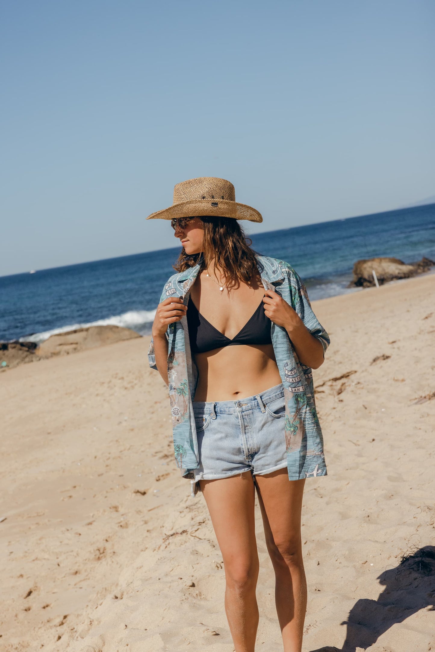 Stay Glassy Aloha Shirt - San Diego Surf Map