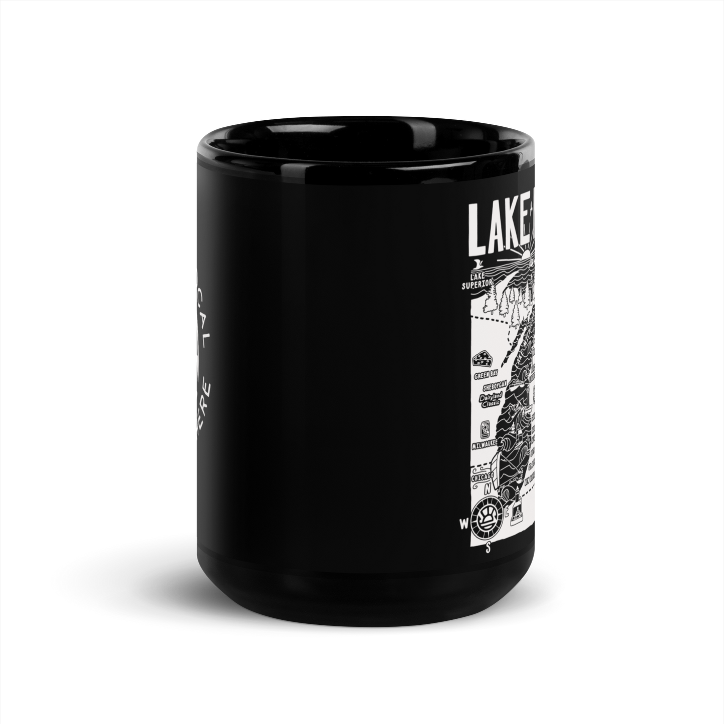 LAKE MICHIGAN Map Mug
