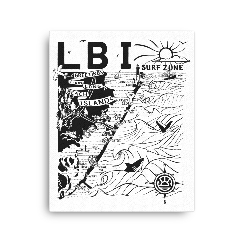 LONG BEACH ISLAND Map Canvas