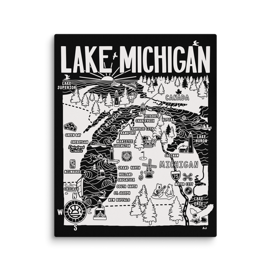 LAKE MICHIGAN Map Canvas