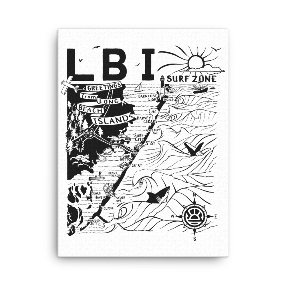 LONG BEACH ISLAND Map Canvas