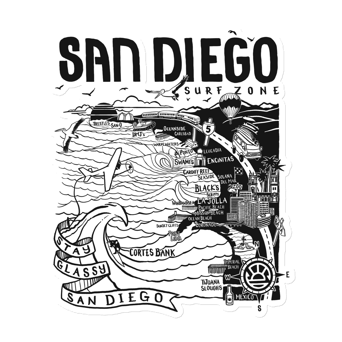 San Diego Surf Zone | Map Magnet