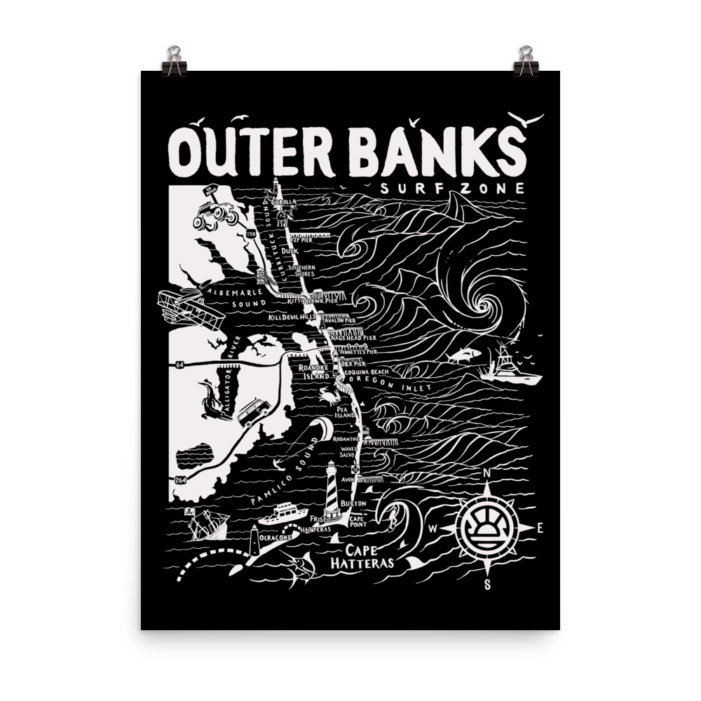 OUTER BANKS Map Poster