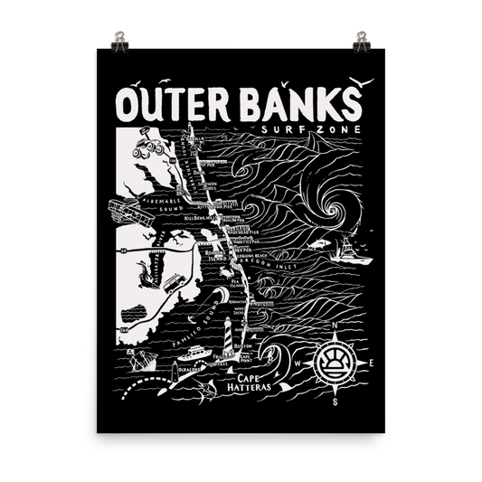 OUTER BANKS Map Poster