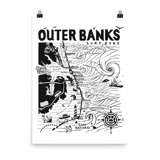 OUTER BANKS Map Poster
