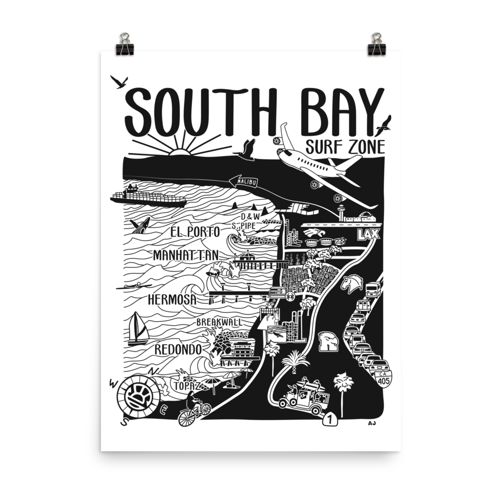 SOUTH BAY Map Poster