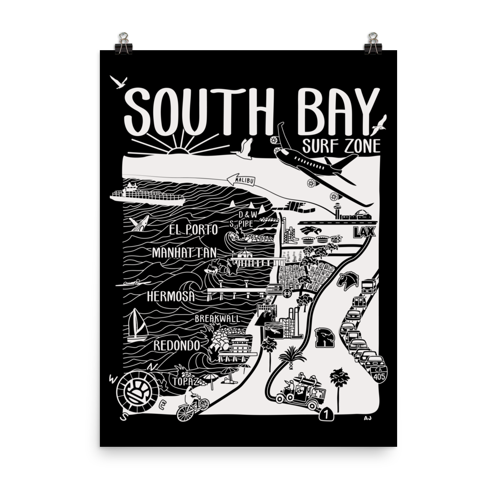 SOUTH BAY Map Poster