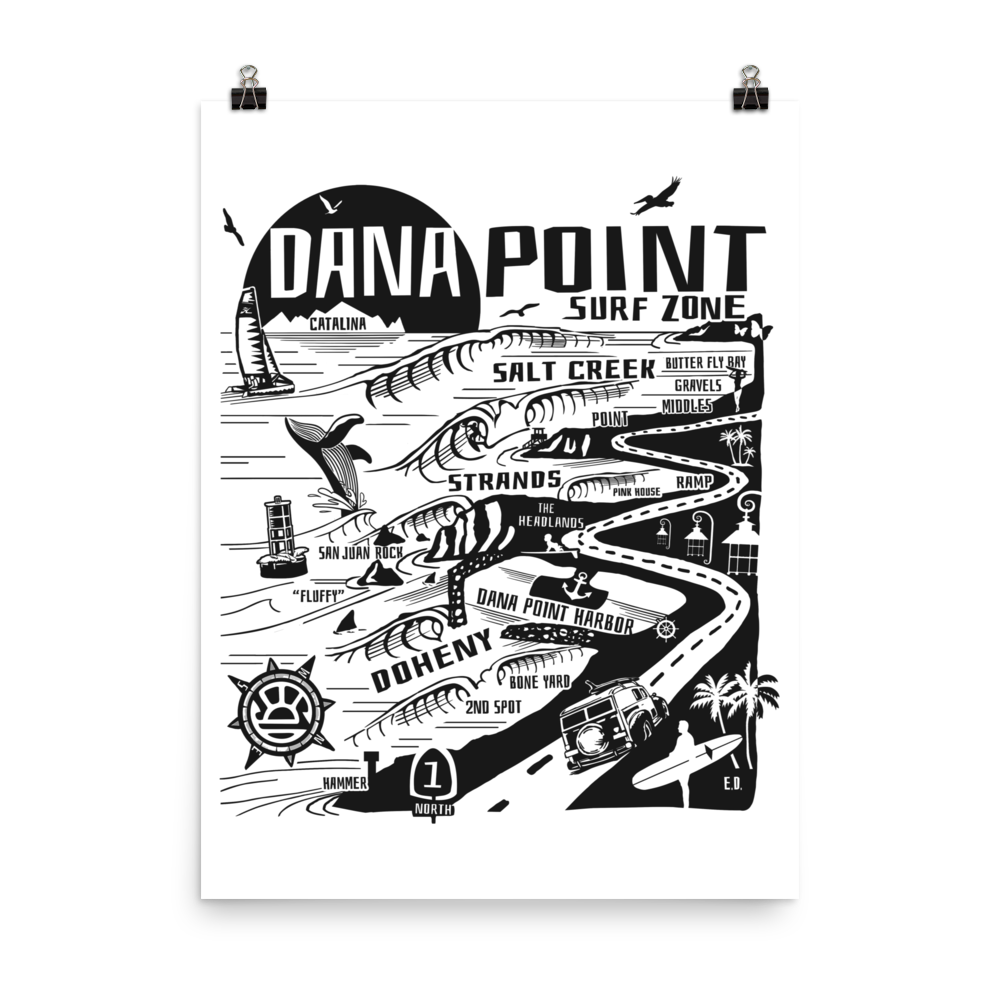 DANA POINT Map Poster