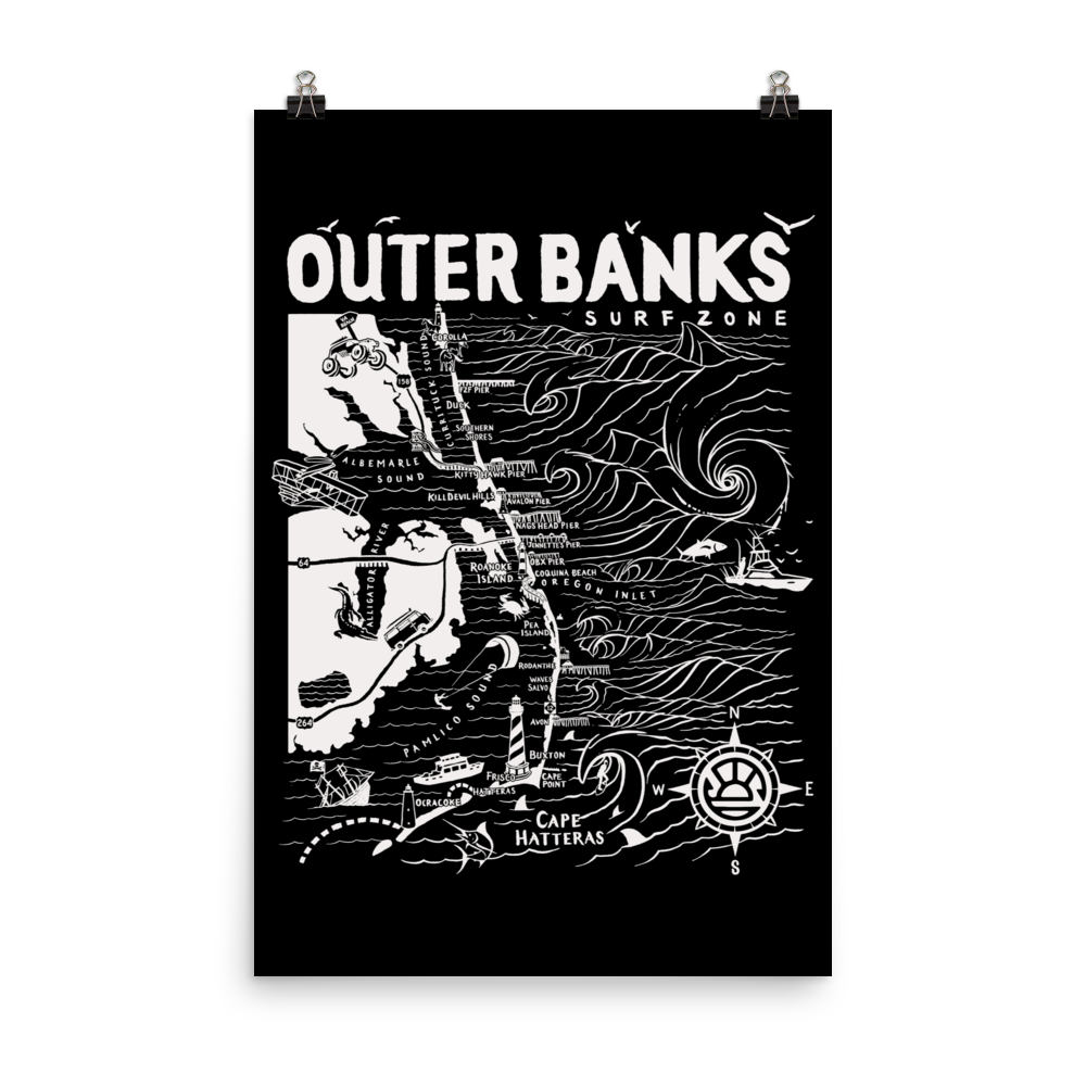 OUTER BANKS Map Poster