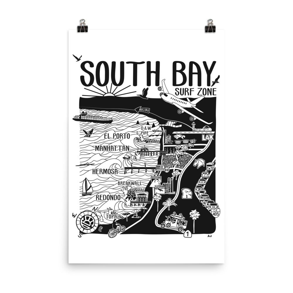 SOUTH BAY Map Poster
