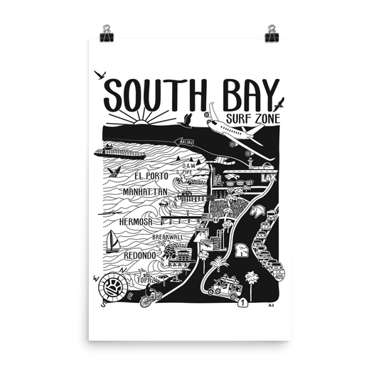 SOUTH BAY Map Poster
