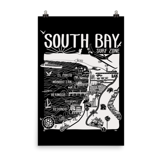 SOUTH BAY Map Poster