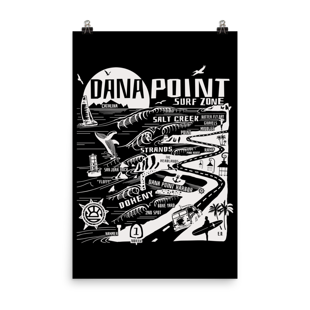 DANA POINT Map Poster