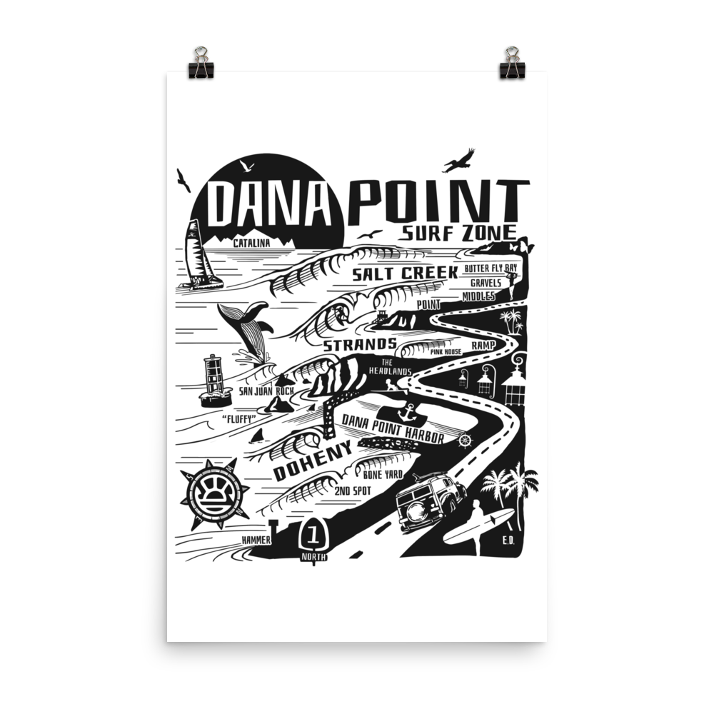 DANA POINT Map Poster