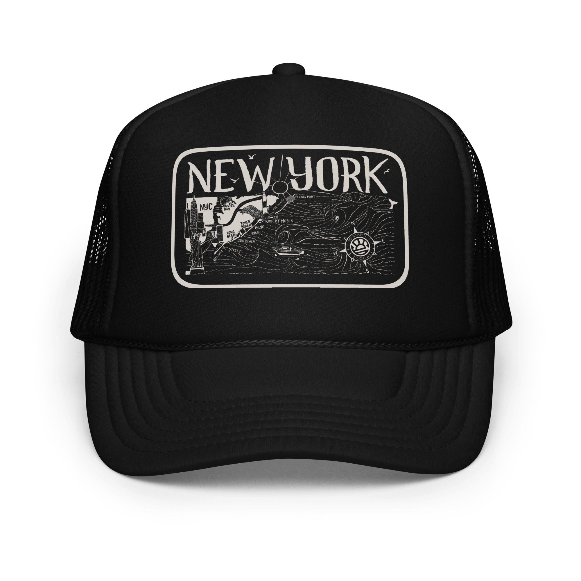 New York Surf Map Trucker Hat | Distant Local – DISTANT LOCAL