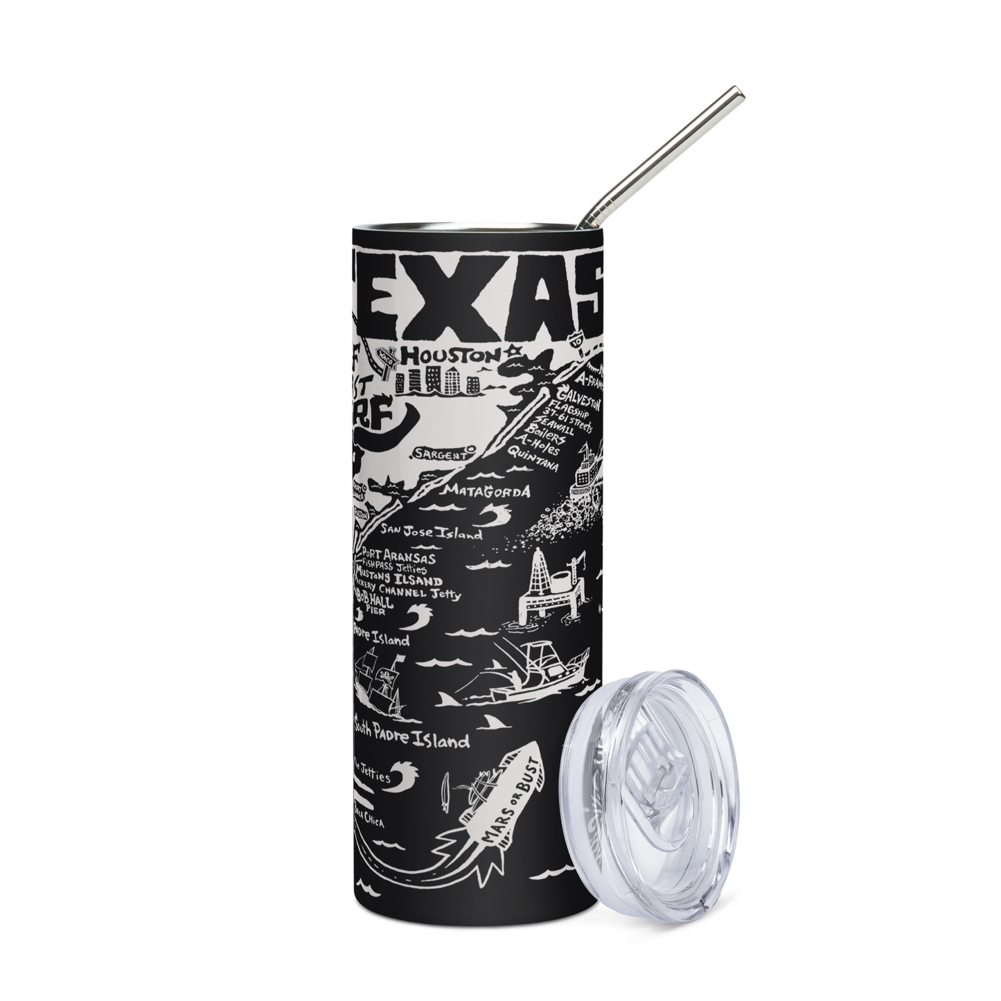 TEXAS Stainless Steel Map Tumbler