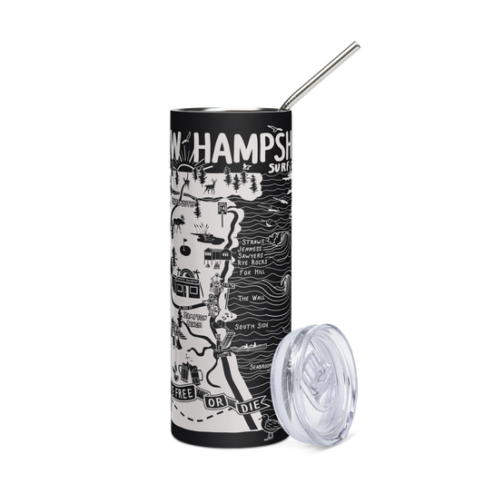 NEW HAMPSHIRE Stainless Steel Map Tumbler