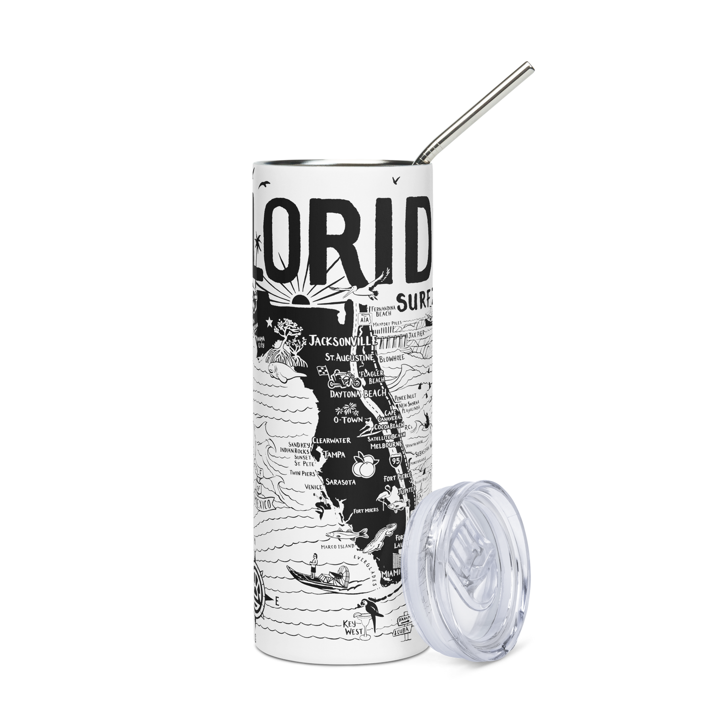 FLORIDA Stainless Steel Map Tumbler