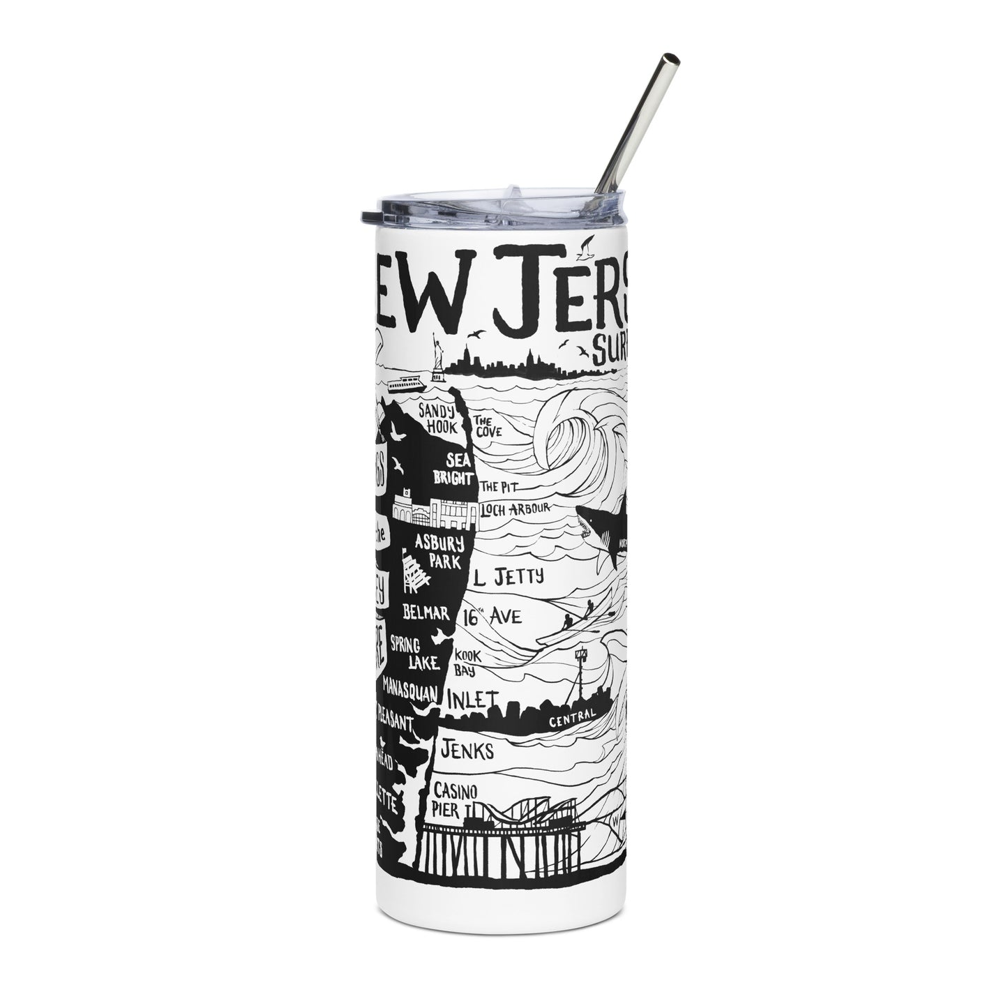 North Jersey Stainless Steel Map Tumbler