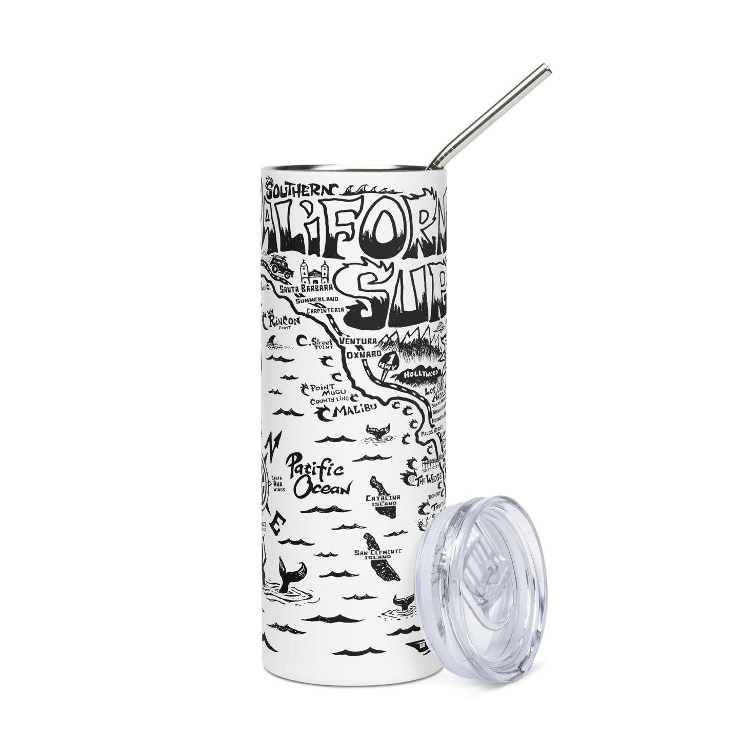 SOCAL Stainless Steel Map Tumbler