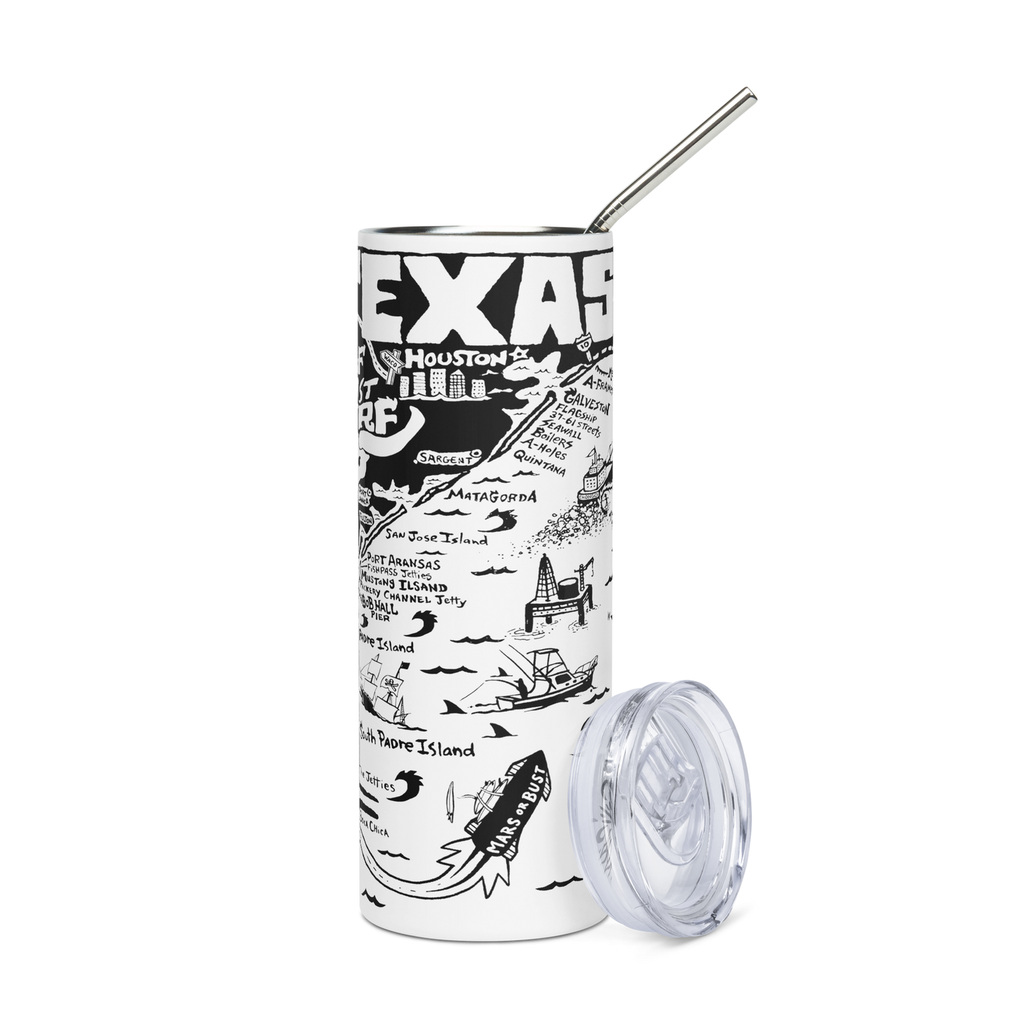 TEXAS Stainless Steel Map Tumbler