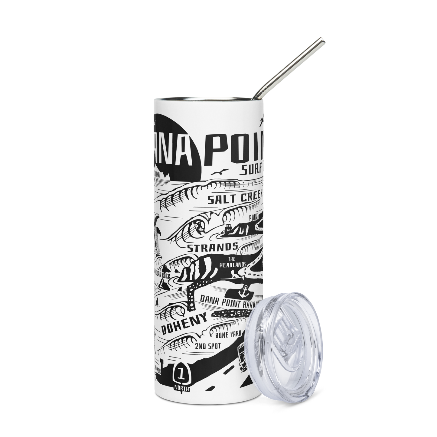 DANA POINT Stainless Steel Map Tumbler