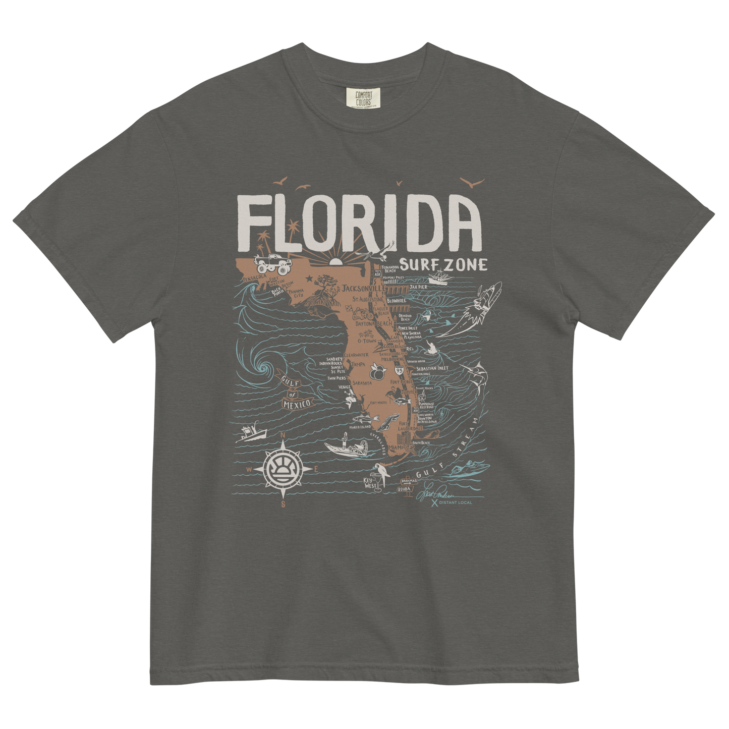 DL X LA "Sunrise" Unisex Florida Map T-Shirt