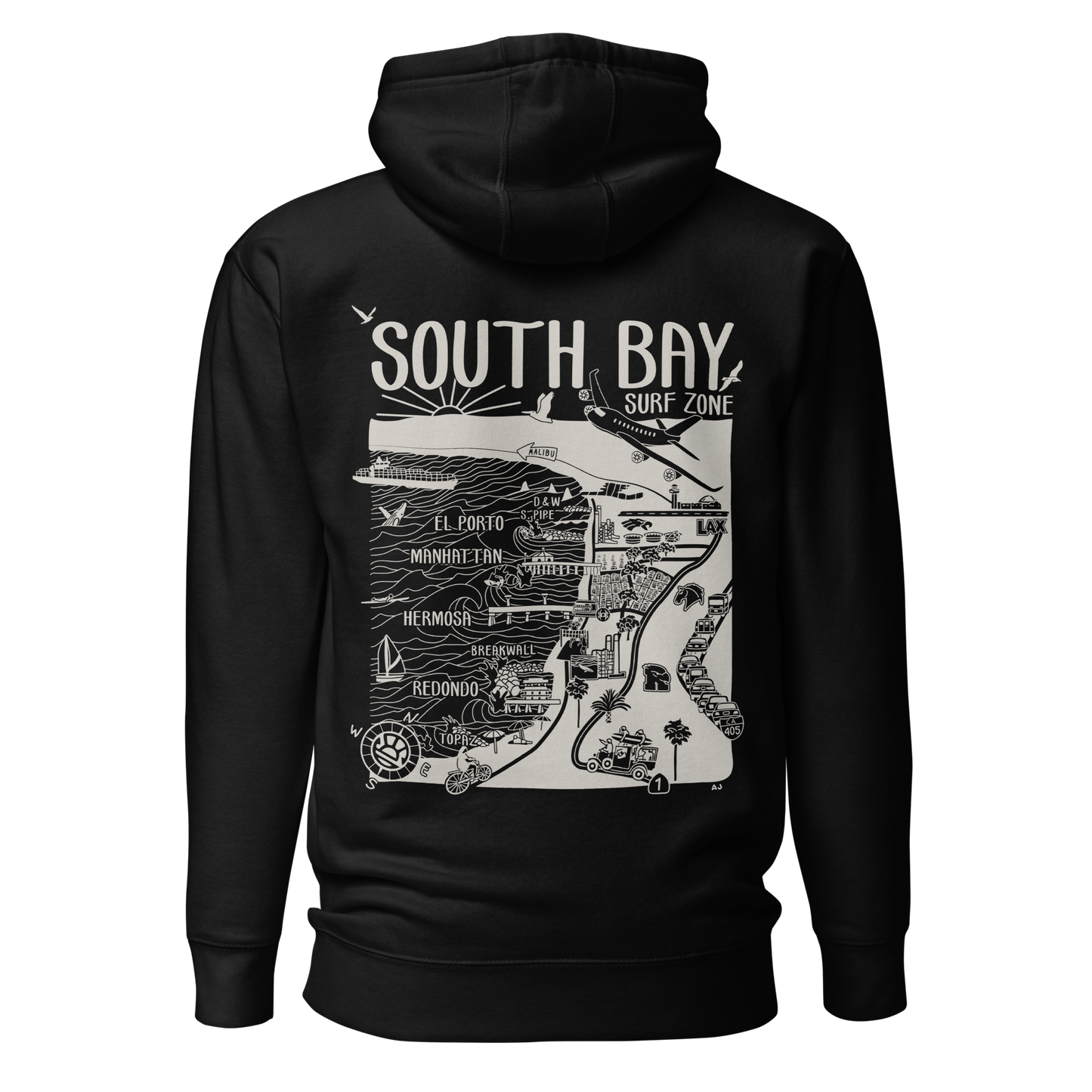 SOUTH BAY Unisex Map Hoodie