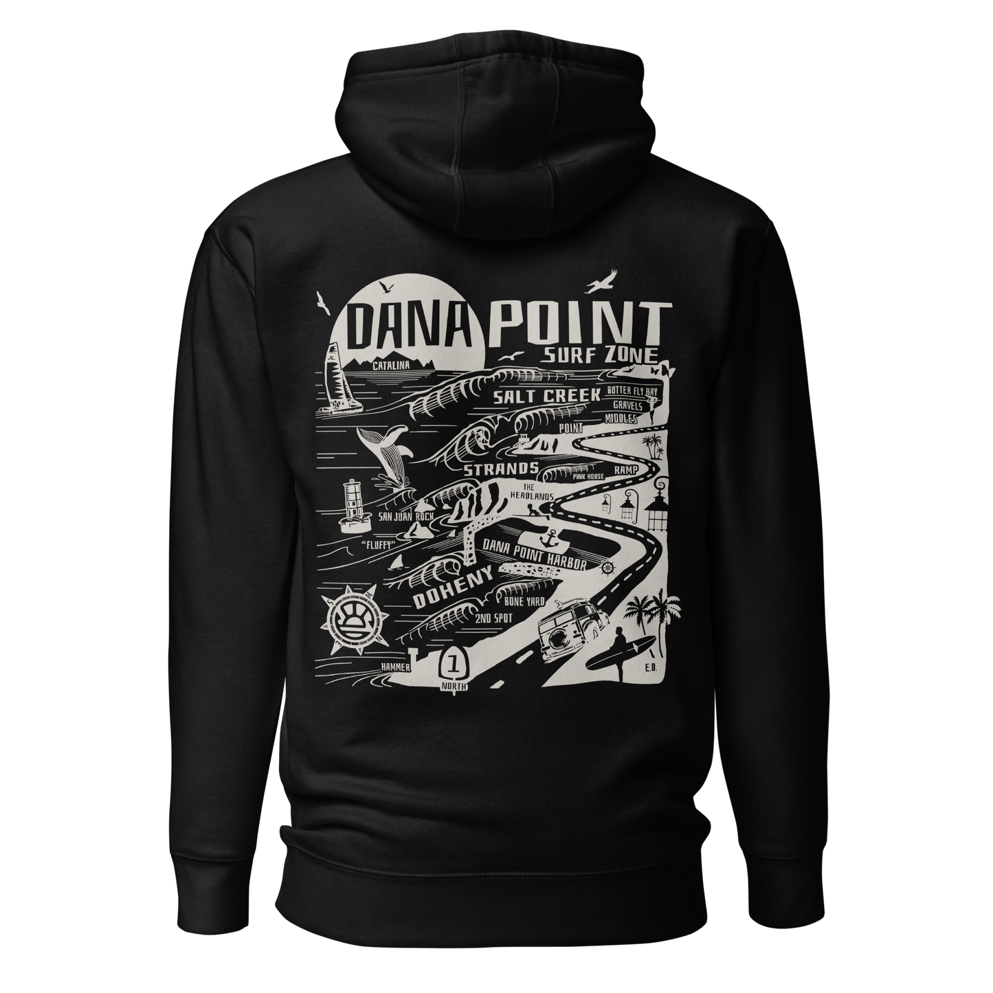 DANA POINT Unisex Map Hoodie