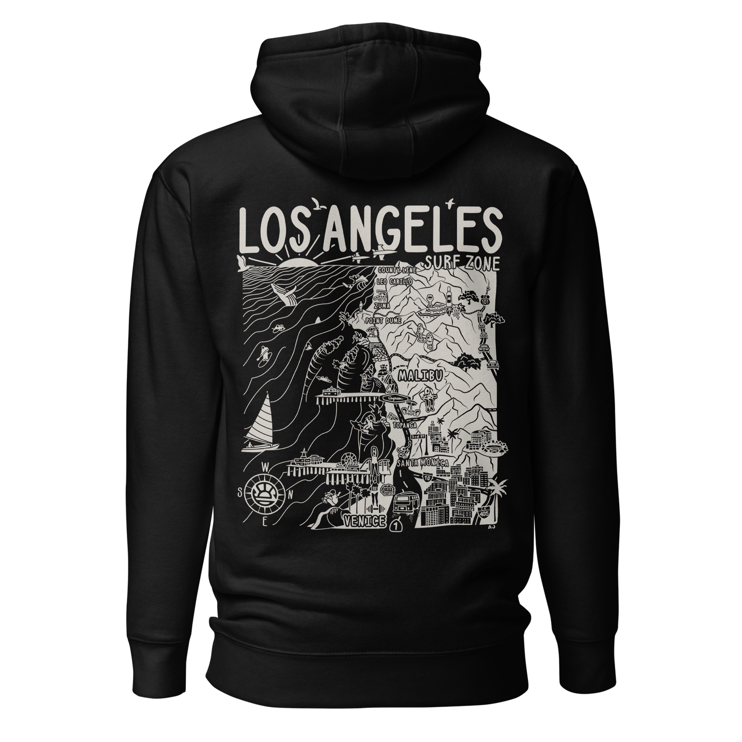 LOS ANGELES Unisex Map Hoodie