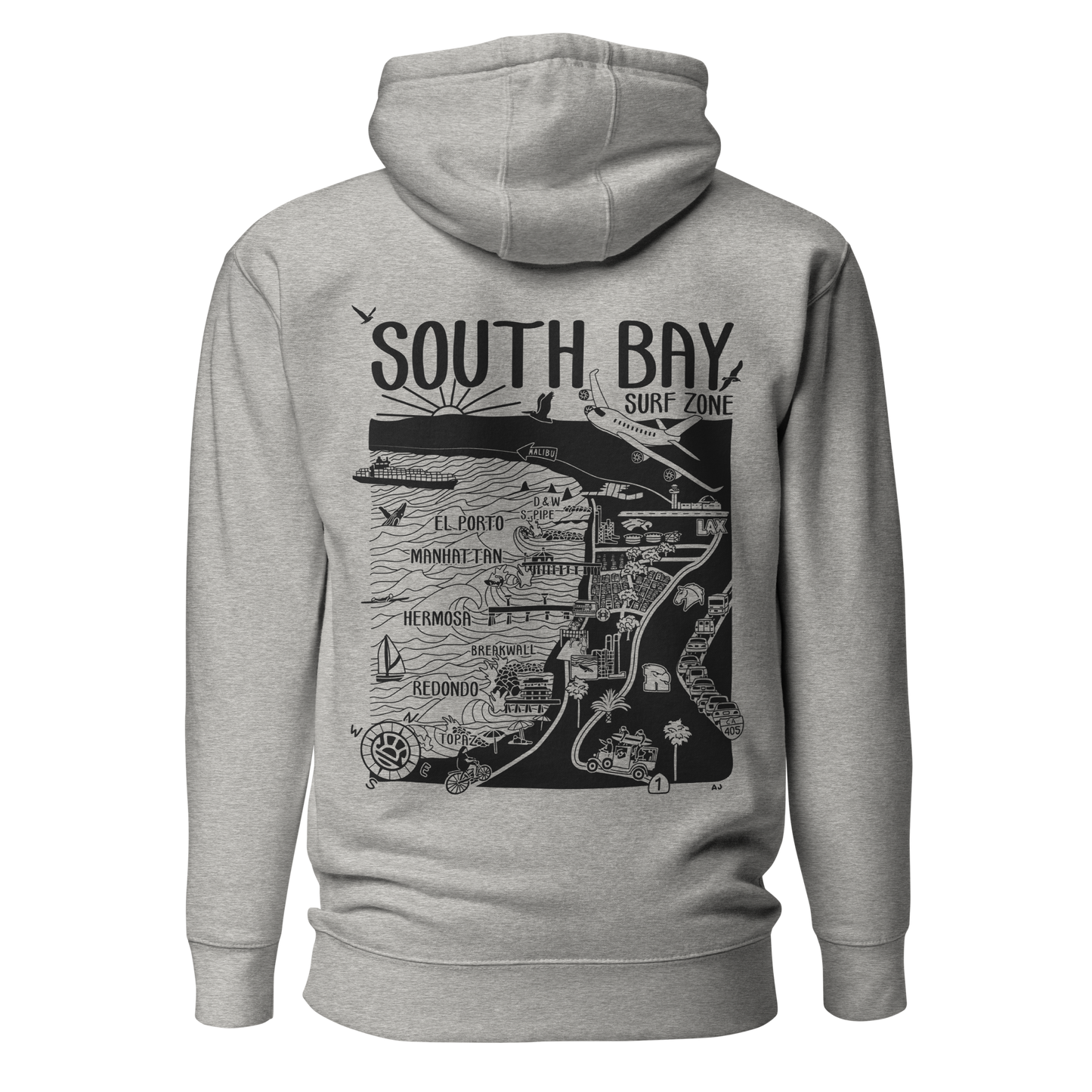 SOUTH BAY Unisex Map Hoodie