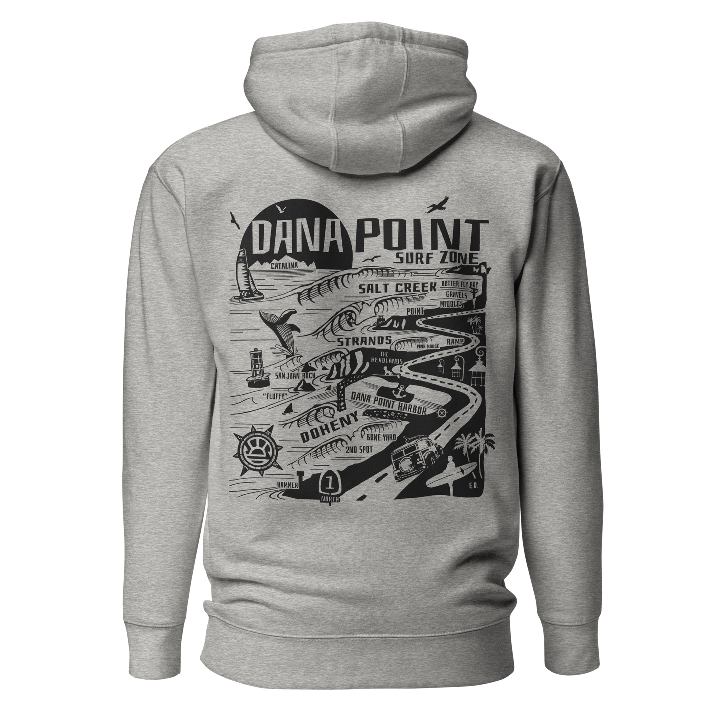 DANA POINT Unisex Map Hoodie
