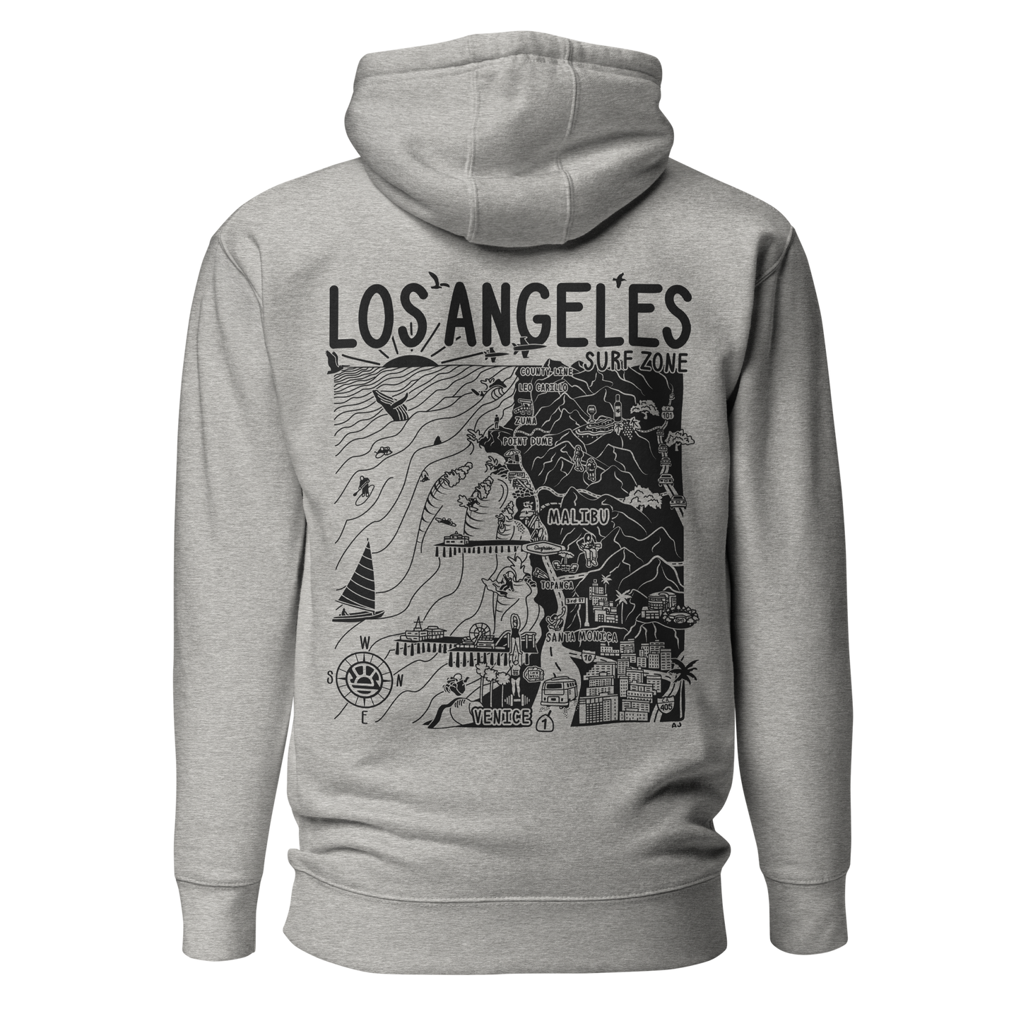 LOS ANGELES Unisex Map Hoodie