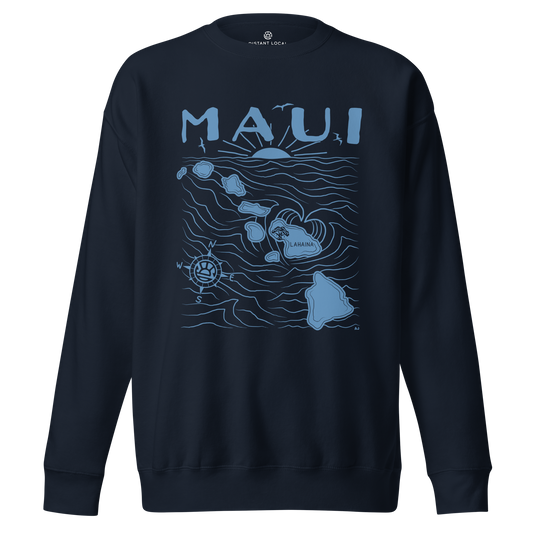 MAUI FUNDRAISER Unisex Map Sweatshirt