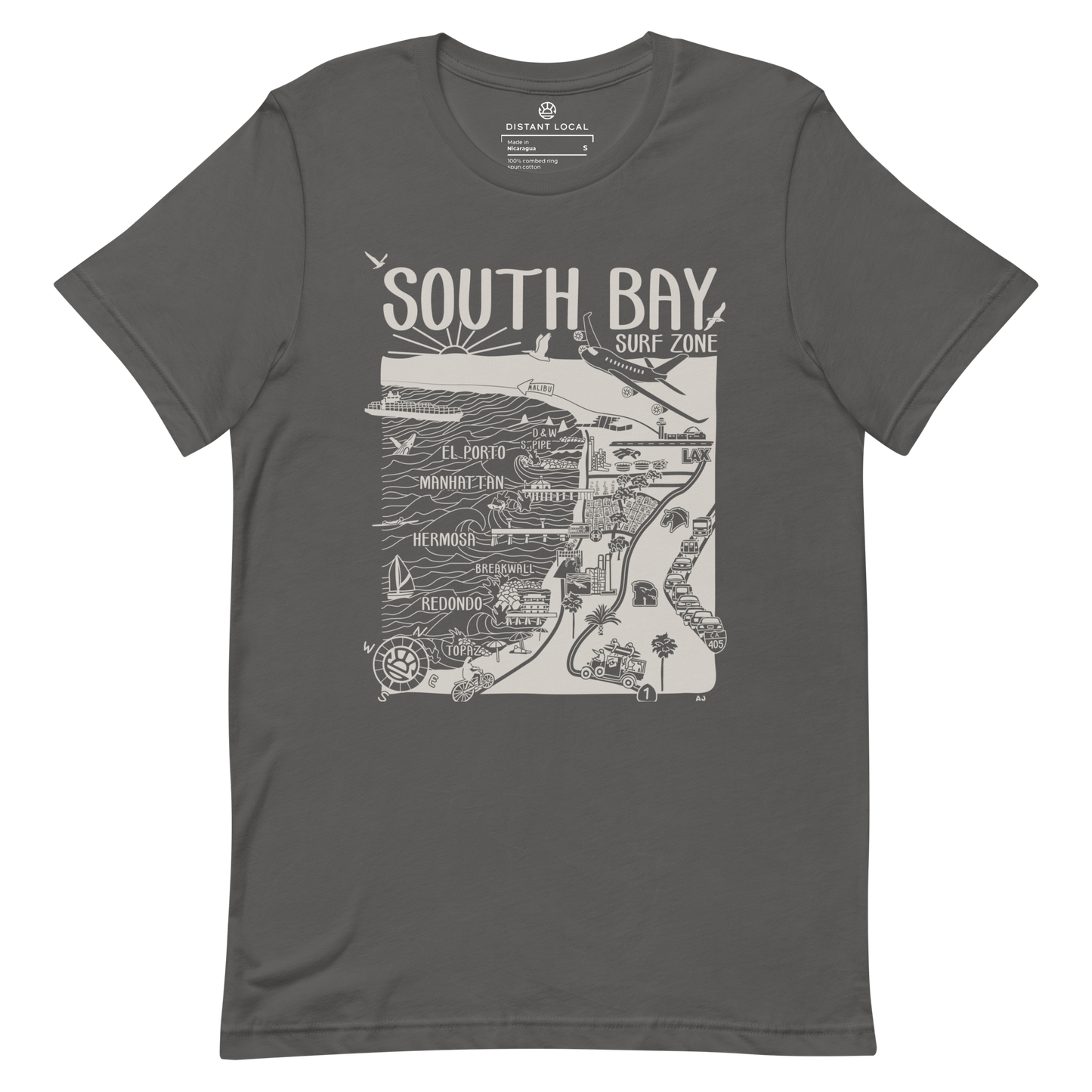 SOUTH BAY Unisex Map T-shirt