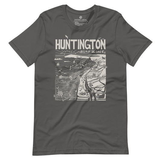 HUNTINGTON Unisex Map T-shirt