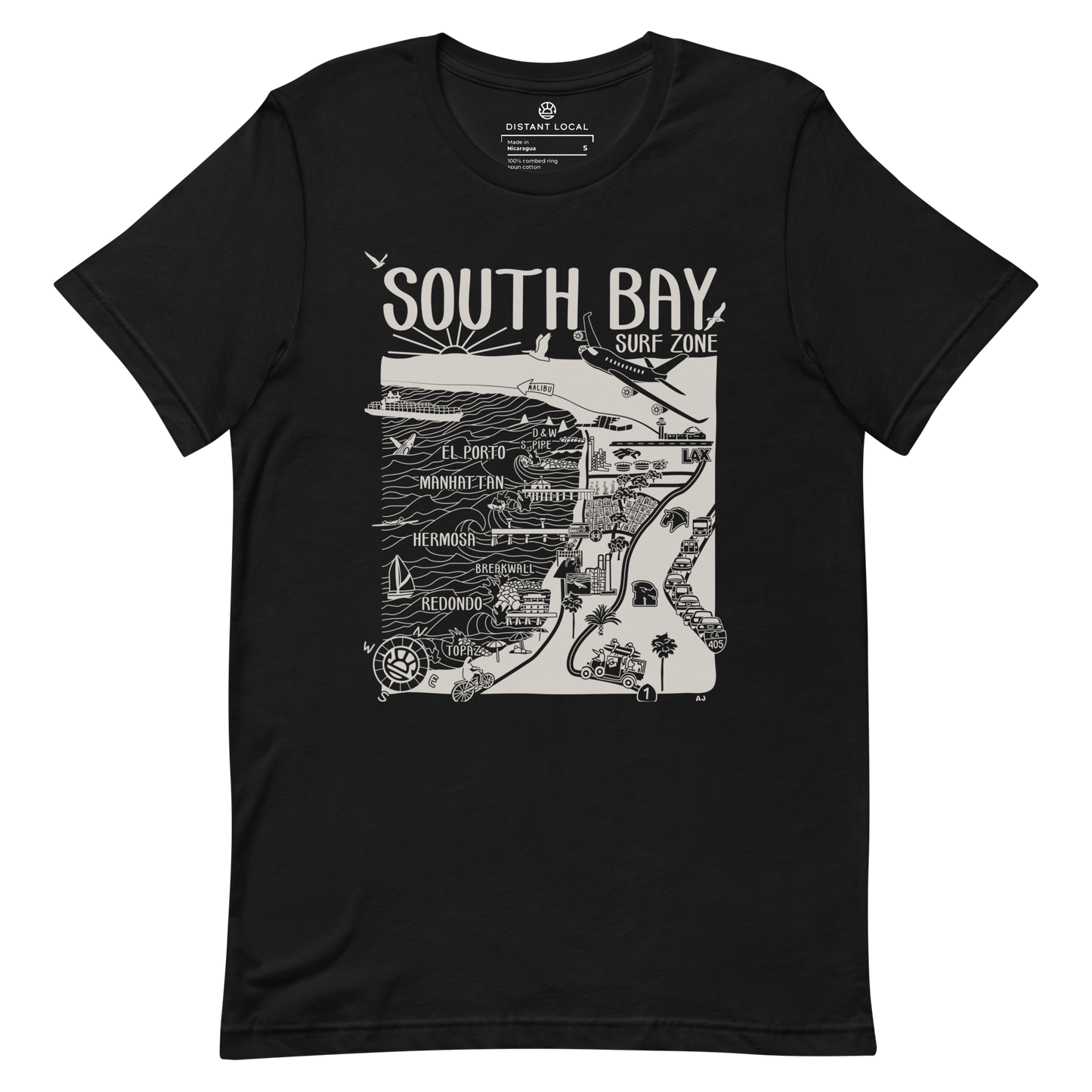 SOUTH BAY Unisex Map T-shirt