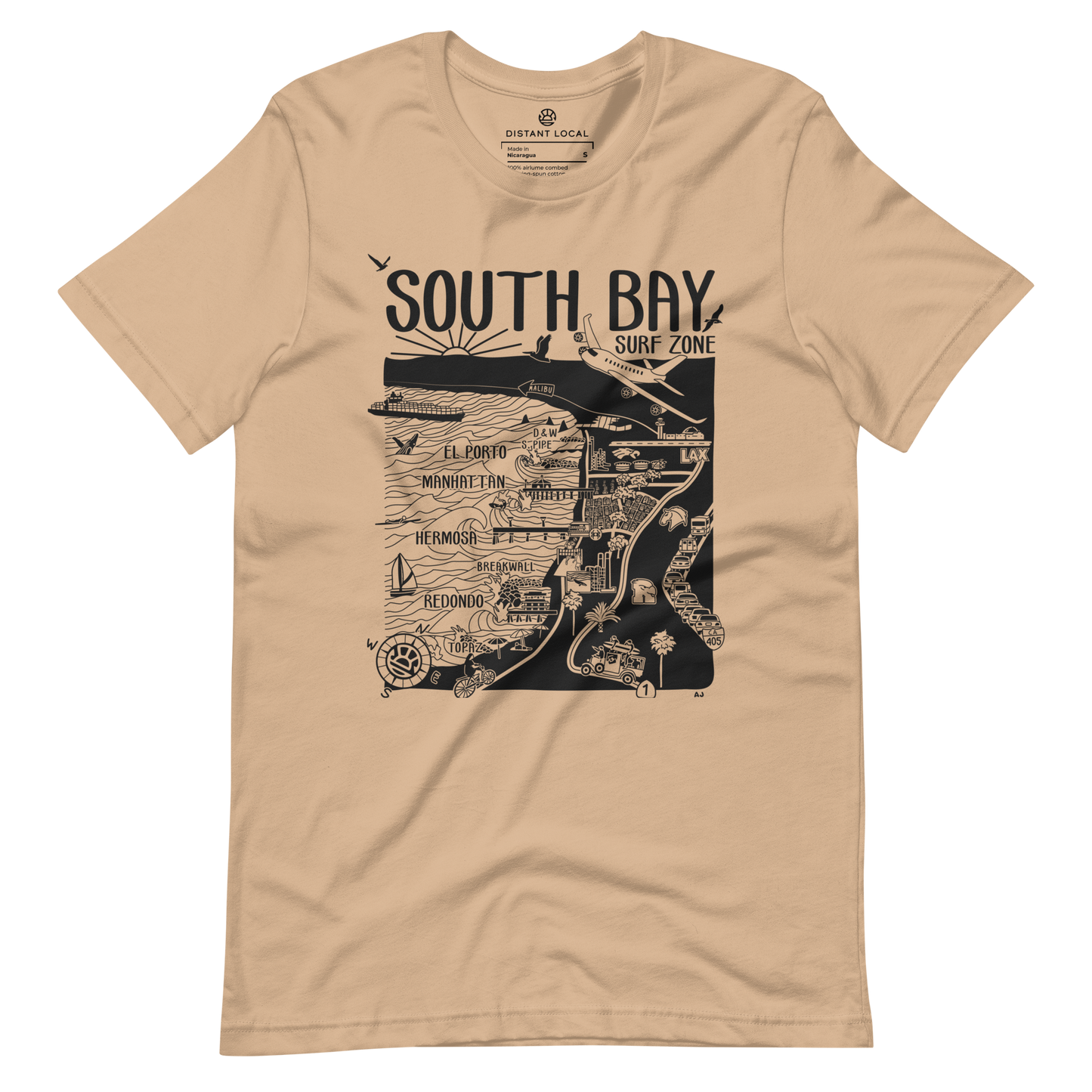 SOUTH BAY Unisex Map T-shirt