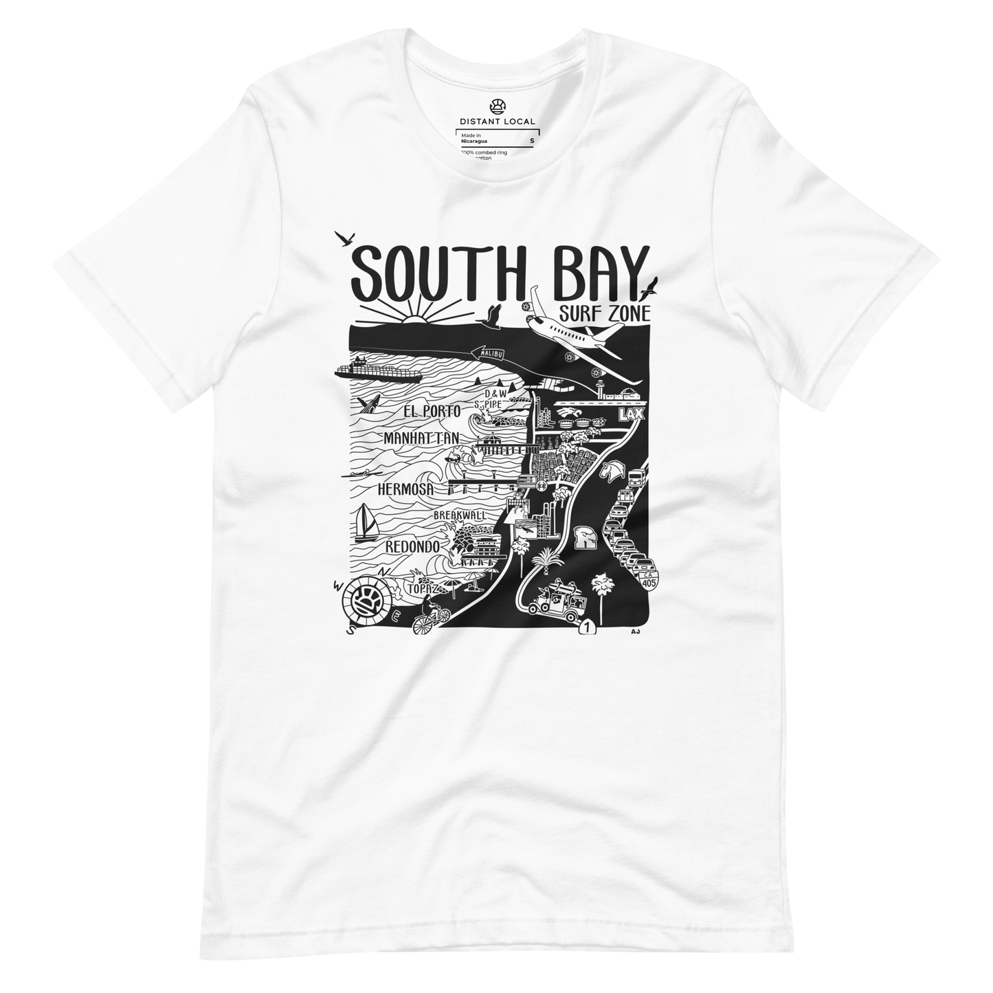 SOUTH BAY Unisex Map T-shirt