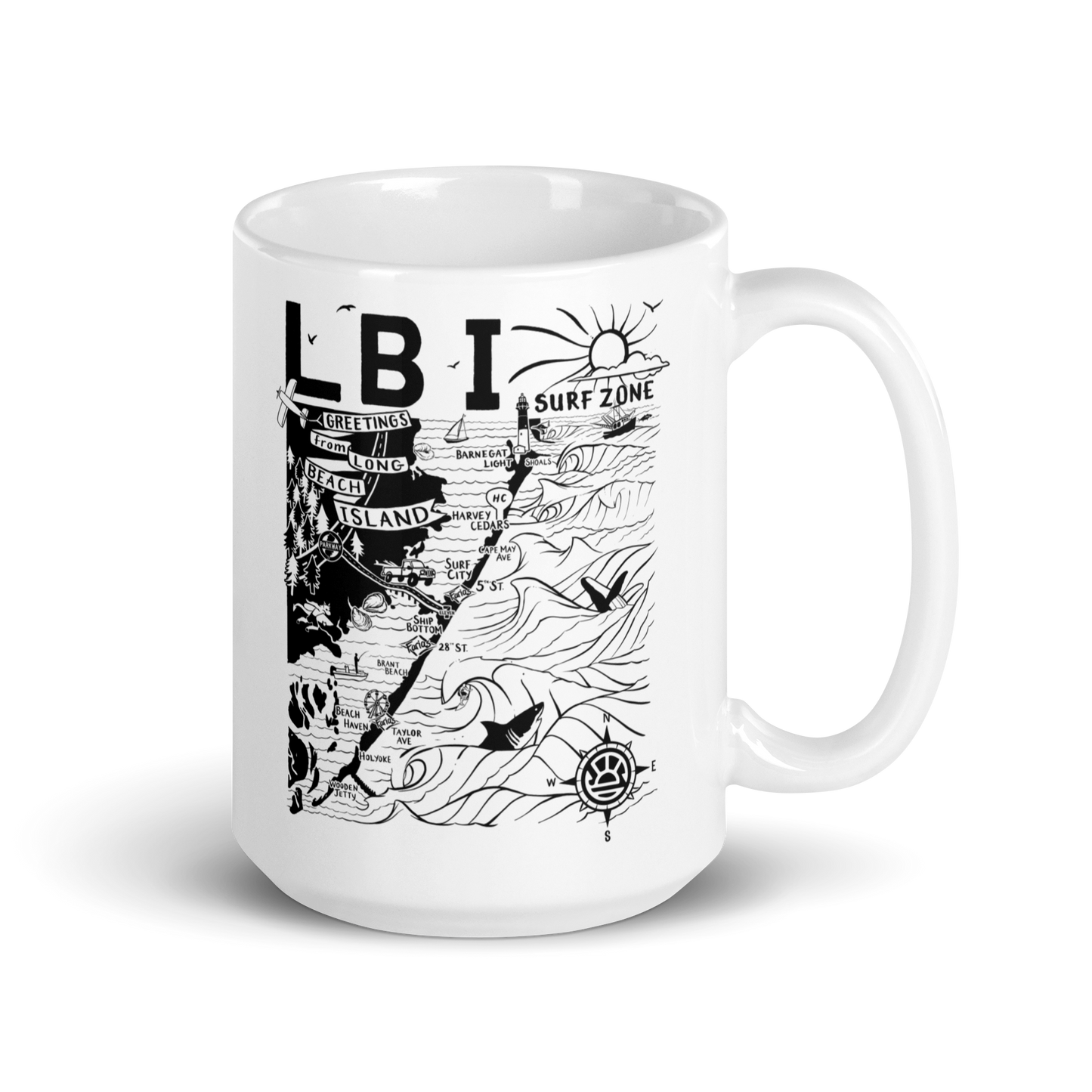 LONG BEACH ISLAND Map Mug