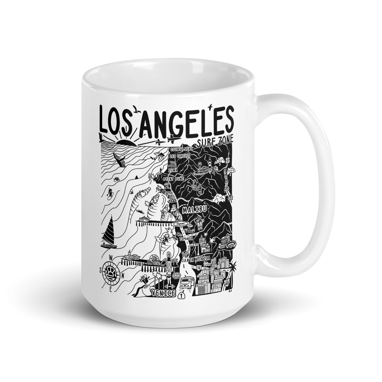 LOS ANGELES Map Mug