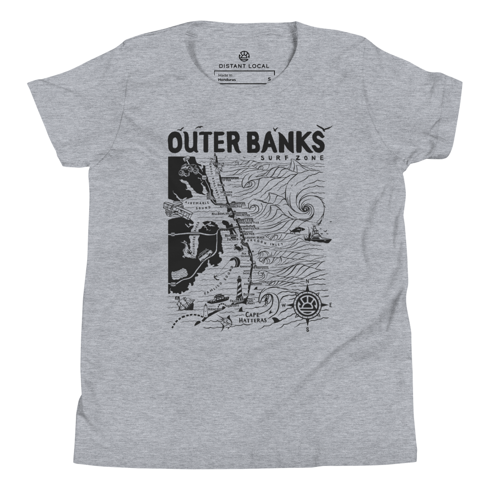 OUTER BANKS Kids Unisex Map T-Shirt