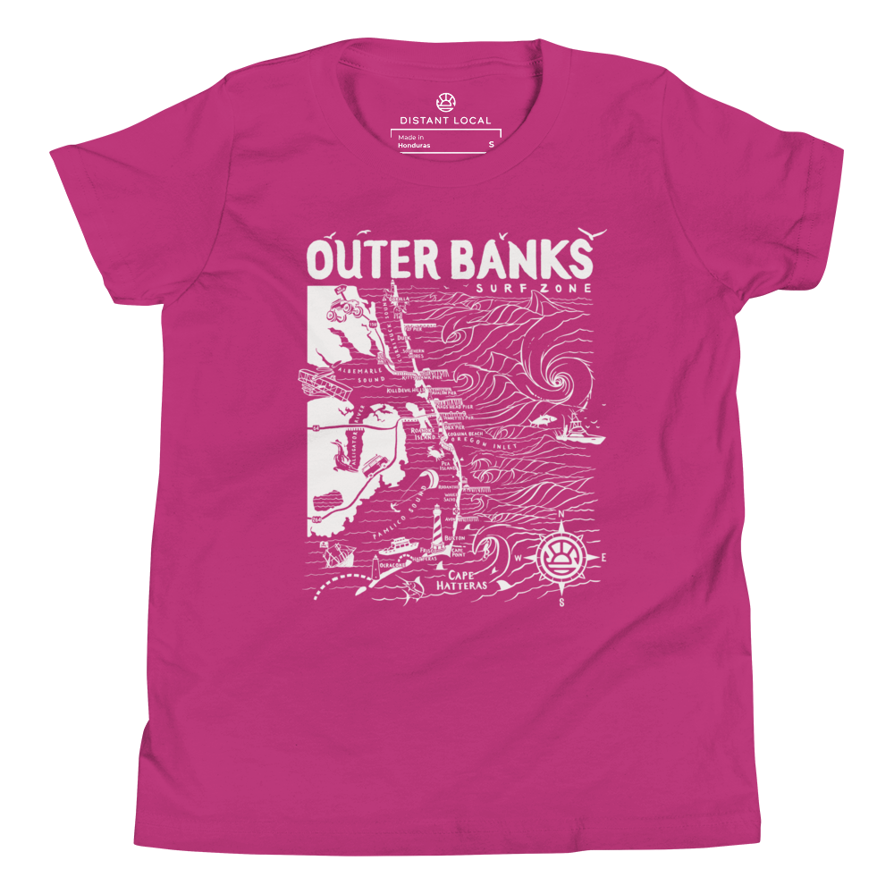 OUTER BANKS Kids Unisex Map T-Shirt