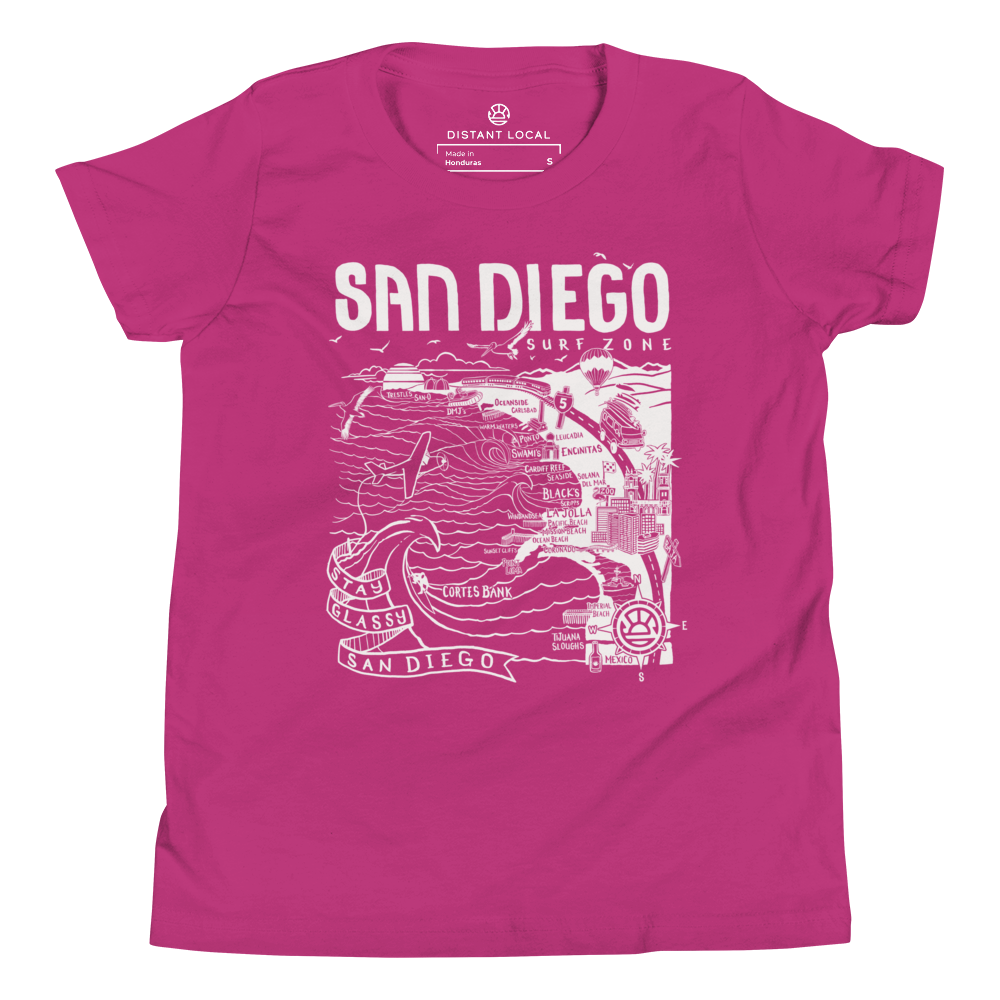 SAN DIEGO Kids Unisex Map T-Shirt