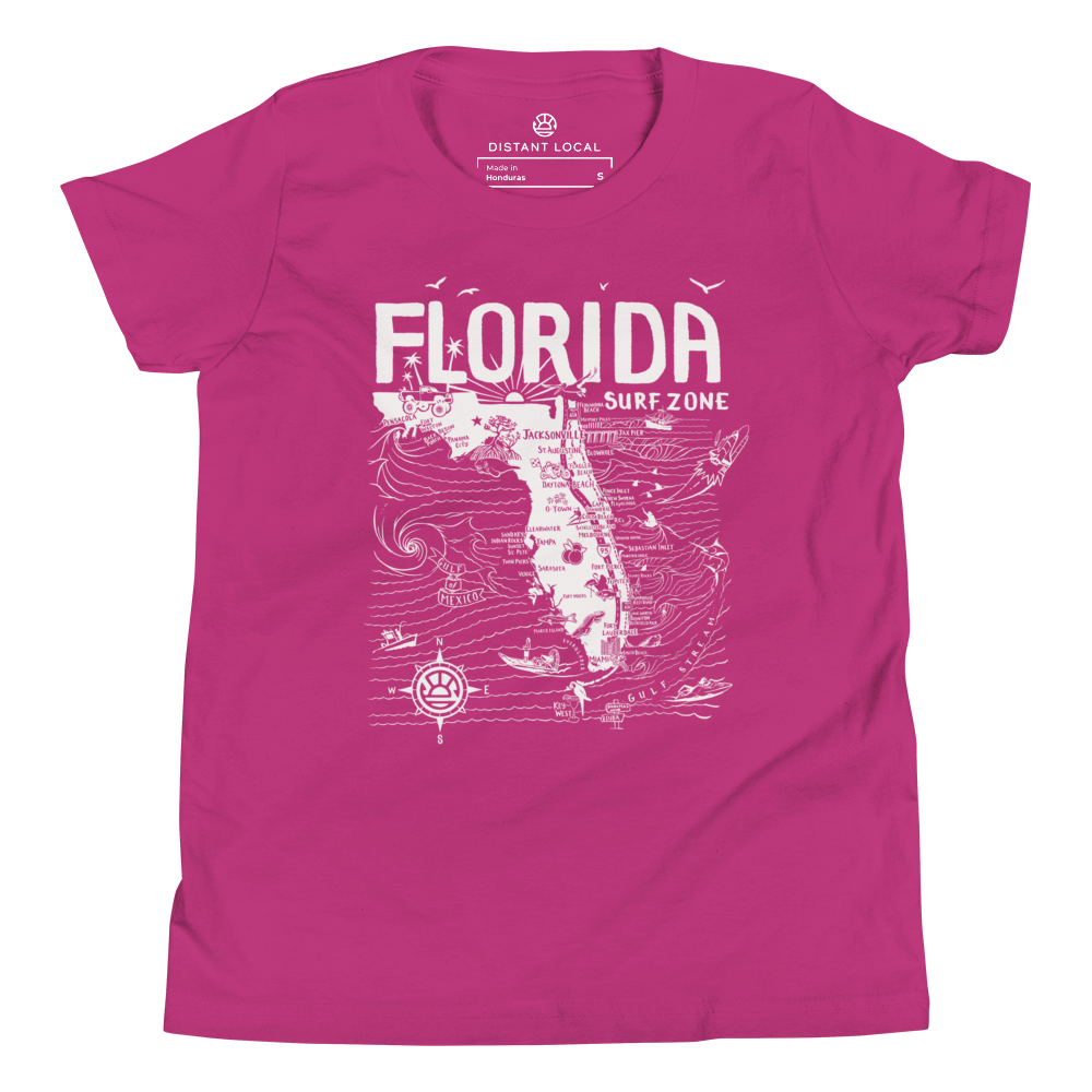 FLORIDA Kids Unisex Map T-Shirt