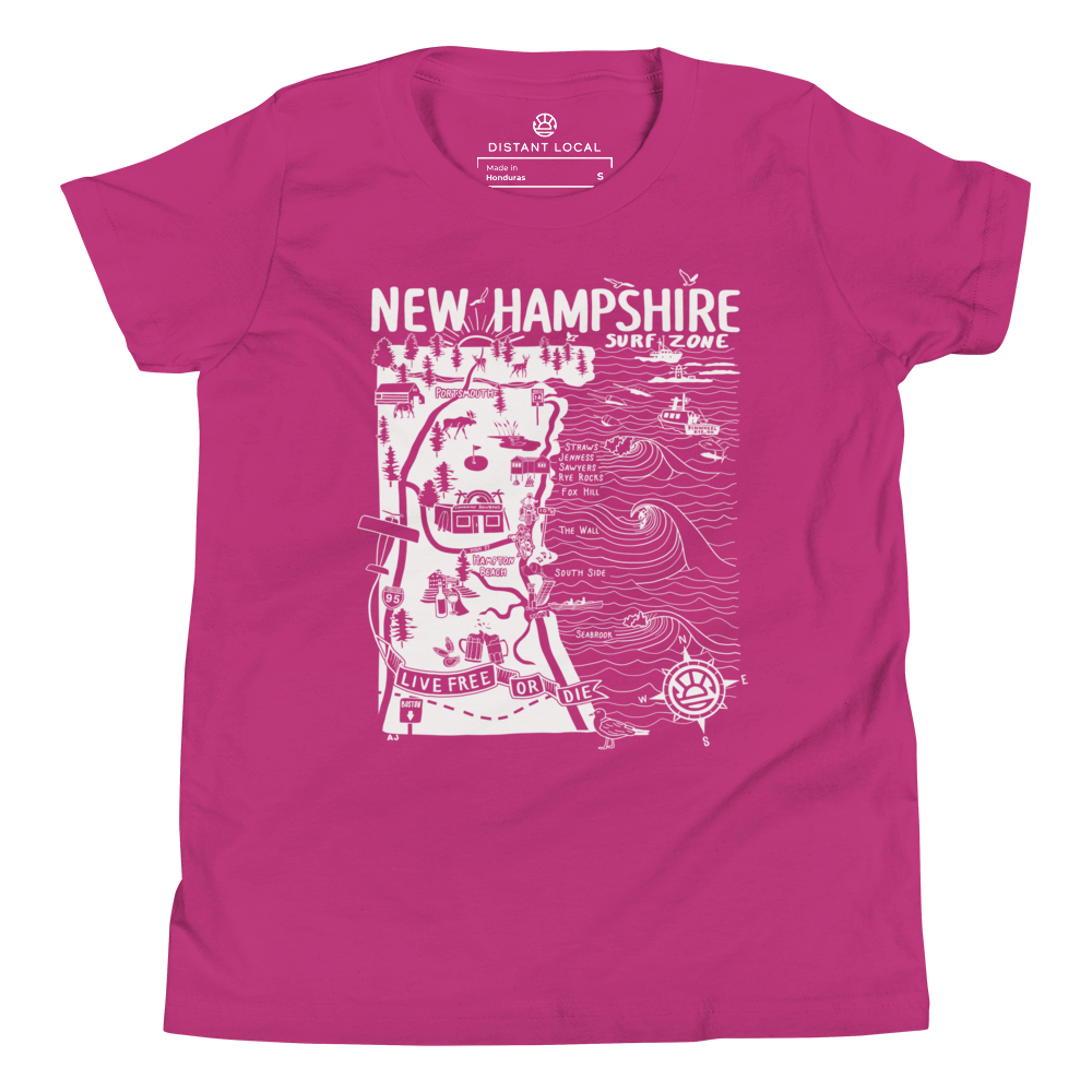 NEW HAMPSHIRE Kids Unisex Map T-Shirt