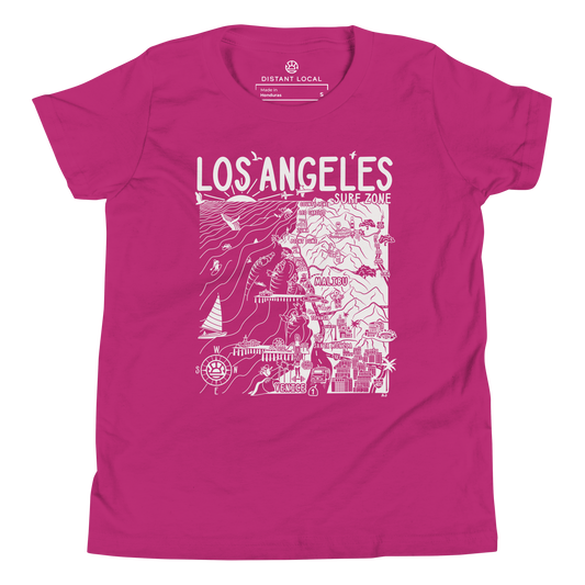 LOS ANGELES Kids Unisex Map T-Shirt
