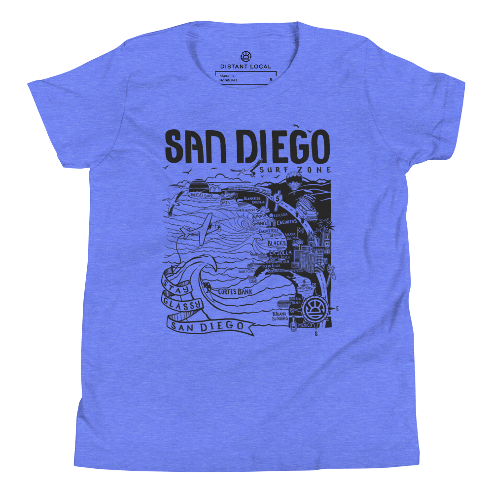 SAN DIEGO Kids Unisex Map T-Shirt
