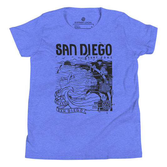 SAN DIEGO Kids Unisex Map T-Shirt