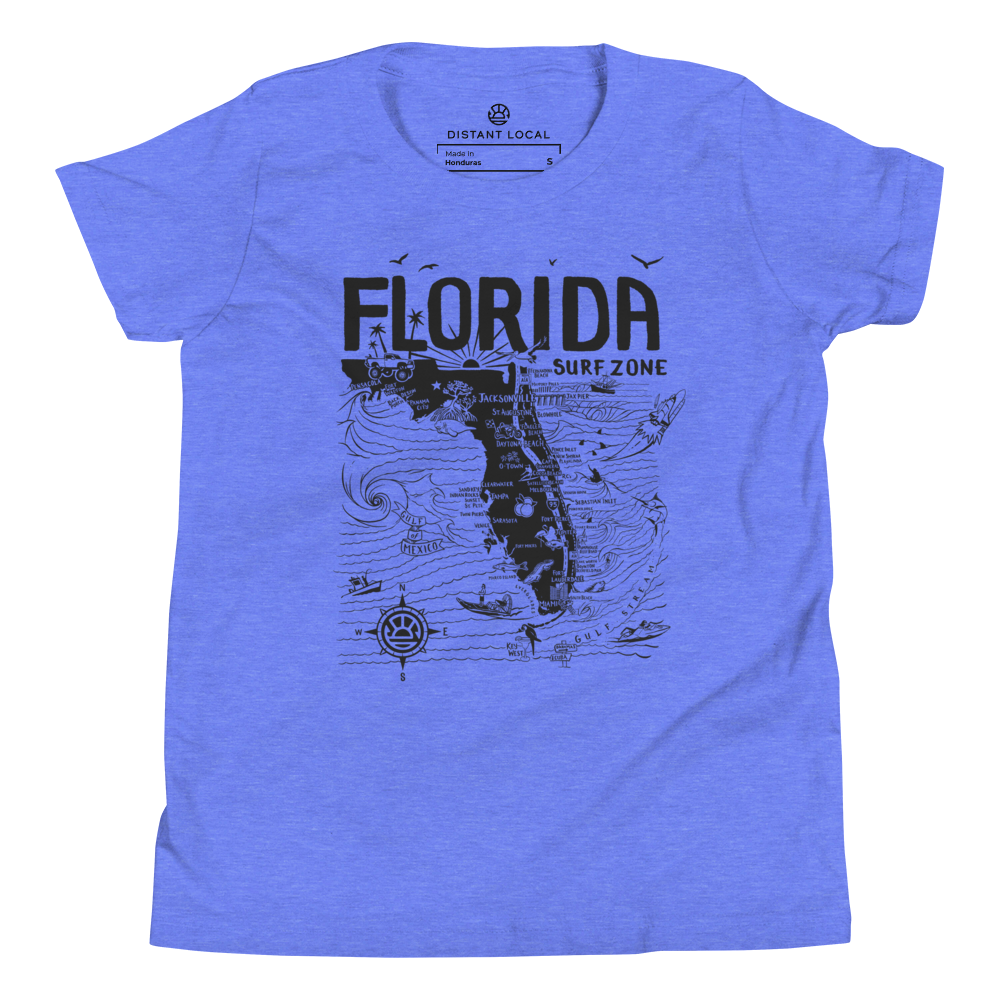 FLORIDA Kids Unisex Map T-Shirt